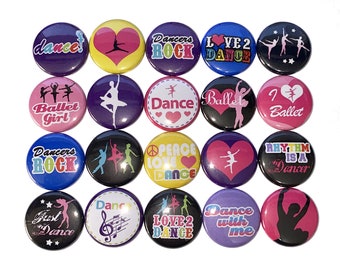 Ballet Magnet, 1", 1.25", Button Magnet, Dance, Party Favor, Gift, Dance Theme, Locker Magnet, CD003