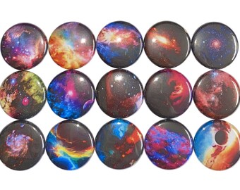 Galaxy Magnet, 1", 1.25", Button Magnet, Space Magnet, Space Magnet, Galaxy Theme, Space Theme, Gift, Party Favor, Outer Space Magnet, ZP003