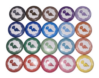 Dinosaur Magnet, 1", 1.25", 1.5", 2.25", Button Magnet, Dinosaur Decor, Dinosaur Theme, Party Favor, DU006