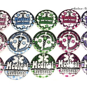 Medical Assistant, 1&quot;, 1.25&quot;, Button Magnet, Medical, Medical Party Favor, Assistant Decor, Medical Theme, Medical Decor, Assistant, MA001