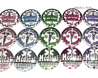 Medical Assistant, 1", 1.25", Button Magnet, Medical, Medical Party Favor, Assistant Decor, Medical Theme, Medical Decor, Assistant, MA001