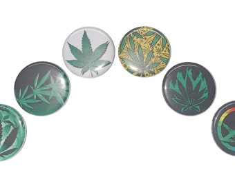 Marijuana Leaf Magnet, Weed Magnet, 1", 1.25", Button Magnet, Marijuana Awareness, Legalize Marijuana, Marijuana, Pot, MJ001