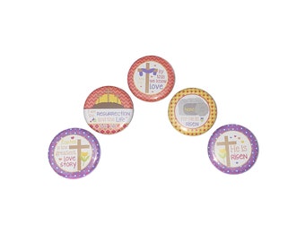 Easter Magnet, Scripture, 1", 1.25", 1.5", 2.25", Button Magnet, Easter, Easter Theme, Easter Party Favor, Easter Gift, Easter Decor, EA003
