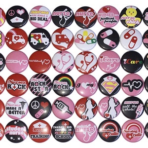 Nurse Magnet, 1&quot;, 1.25&quot;, Button Magnet, Nursing, Nurse Party Favor, Nurse Theme, Nurse Decor, Student Nurse, Nurse Gift, Ambulance, NU023