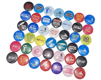 Fishing, 1", 1.25", 1.5", 2.25", Button, Fishing Theme, Fishing Decoration, Fishing Gift, Fishing Flatback, Fishing Pinback, OH006