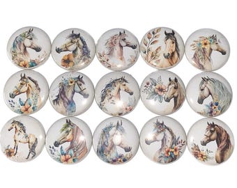 Horse Magnet, 1", 1.25", 1.5", Button Magnet, Horse, Horses, Horse Decor, Horse Theme, Horse Gift, Horse Party Theme, Party Favor, HR007
