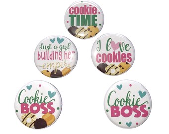 Cookie Magnet, 1", 1.25", 1.5", Button Magnet, Cookie Button, Cookie Decor, Cookie Party Favor, Chocolate Chip, Cookie Theme, Food, FD013