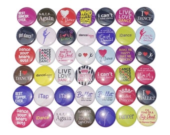 Dance Magnet, 1", 1.25", 1.5", 2.25", Button Magnet, Dance, Dancing, Dancer Magnet, Dance Theme, Birthday, Gift, Dancer Gift, Dancing, CD007