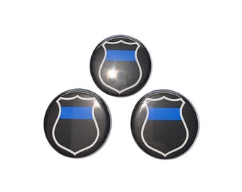 Police Badge, 1", 1.25", 1.5", 2.25", Button, Police, Police Theme, Police Support, Officer, Law Enforcement, Flatback, Pinback, Pin, LE013