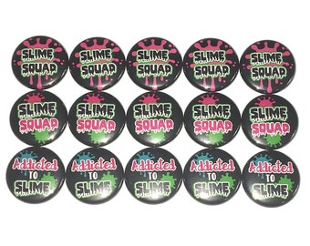 Slime Magnet, 1", 1.25", 1.5", Button Magnet, Slime Theme, Slime Decor, Slime Party, Party Favor, Slime Gift, Slime Birthday, Slime, HI009
