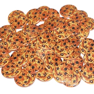 Cookie Magnet, 1", 1.25", Button Magnet, Cookie Button, Chocolate Chip, Cookie Decor, Cookie Party Favor, Chocolate Chip, Cookie, FD010
