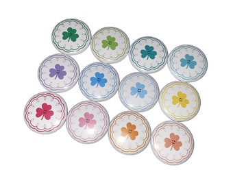 Shamrocks, 1", 1.25", 1.5", 2.25", Button, Clovers, St. Patty, St. Paddy, St. Patrick's, Shamrock Flatback, Shamrock Pinback, ST007