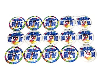 Nurse Magnet, RN Magnet, 1", 1.25", Button Magnet, Nurse Decor, Nurse Theme, Nurse Gift, RN Theme, Rn Decor, RN, Nurse, Nurse Gift, NU008