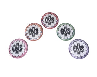 First Responder, EMS, 1", 1.25", 1.5", 2.25", Button, Medical, Emergency Service, Emergency, Craft Supply, Flatback, Pinback, LE010