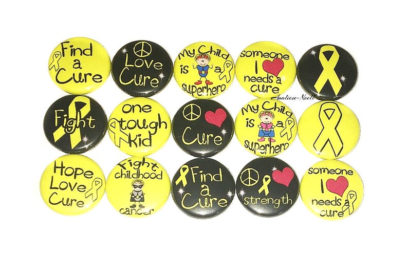Cancer Awareness 1 Pinback Button 15 Buttons Ready To Etsy