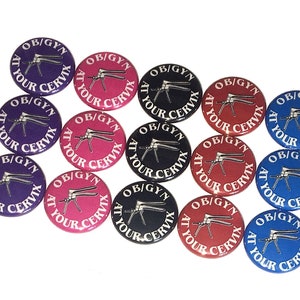 OB, GYN, 1&quot;, 1.25&quot;, 1.5&quot;, Button, Ob Gyn Theme, Obstetrics, Gynecology, Ob/Gyn, Obstetrics Theme, Craft Supply, Flatback, Pinback, OB004