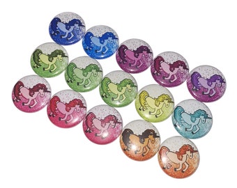 Unicorns, 1", 1.25", Button, Unicorn Button, Unicorn Party Favor, Unicorn Gift, Unicorn Birthday, Flatback, Pinback, Pin, Badge, MC010