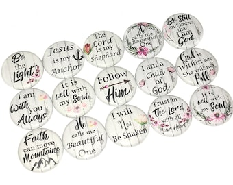 Christian, Faith, 1", 1.25", Button, Pray, Jesus, Prayer, Church, Party Favor, Birthday, Church Gift, Scripture, Flatback, Pinback, FT017
