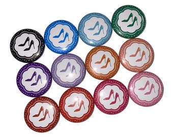 High Heels, 1", 1.25", 1.5", 2.25", Button, Heels, Shows, Flatback, Pinback, Pin, Badge, GR020