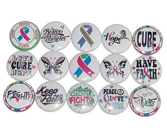 Metastatic Breast Cancer, 1", 1.25", 1.5", 2.25", Button Magnet, Breast Cancer Awareness, Breast Cancer, Magnet, CN013