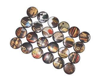 Book, 1", 1.25", 1.5", 2.25", Button, Old Book, Reading Theme, Reading Decor, Reading, Book Club, Party Favor, Flatback, Pinback, RB004