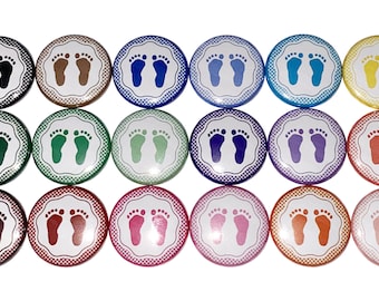 Baby Feet Magnet, 1", 1.25", 1.5", 2.25", Button Magnet, Baby Feet Decor, Baby Feet Theme, Baby Feet Party Favor, Baby Feet, Feet, CB013
