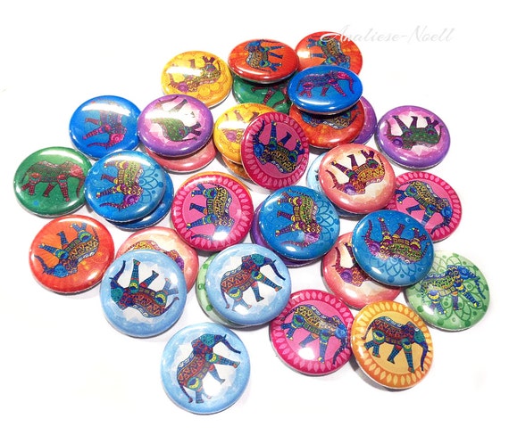 Elephants, 1", 1.25", Button, Elephant Theme, Elephant Decor, Party Favor, Gift, Craft Supply, African Animal, Flatback, Pinback, Pin, A021