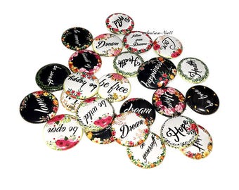 Happiness, Positive Words, 1", 1.25, 1.5", 2.25", Button, Positive Quote, Mental Well Being, Motivational Party Favor, Hope, Dream, Q022