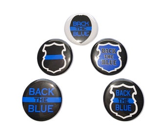 Police Badge Magnet, 1", 1.25", 1.5", Button Magnet, Police Button, Police Support, Law Enforcement, LEO, Support Police, Leo Magnet, LE001