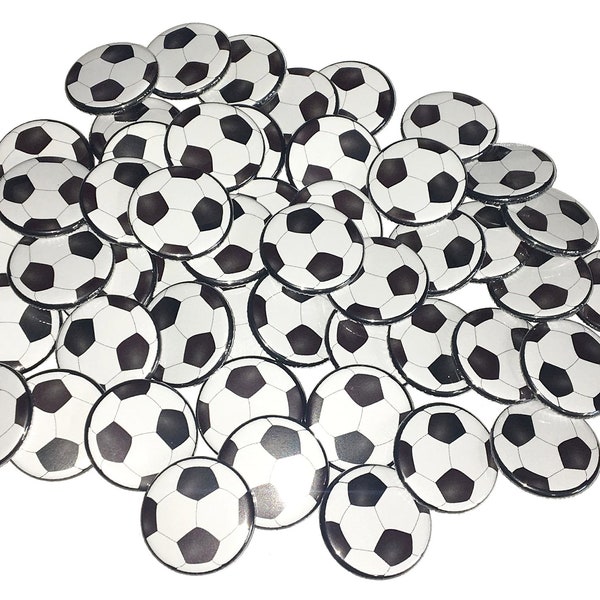 Soccer Balls, 1", 1.25", 1.5", Button, Soccer Theme, Soccer, Soccerball, Soccer, Party Favor, Soccer Decor, Flatback, Pinback, Pin, SE019