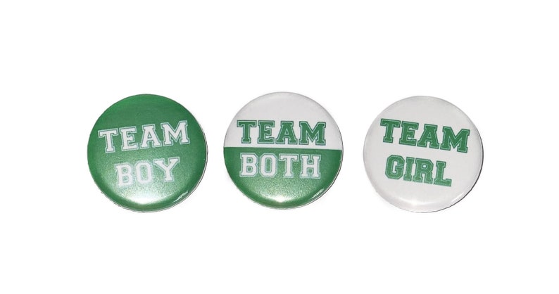 1.25 Pinback Button Spring White Ready to Ship Green Patrick VB459 Gender Reveal 15 Buttons Twins St Imperfect VB460 VB110