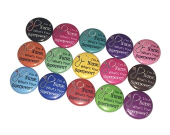 Nurse, Stethoscope, 1", 1.25", 1.5", 2.25", Button, Nurse Decor, Nurse Theme, Nurse Humor, Nurse Gift, Birthday, Flatback, Pinback, NU020