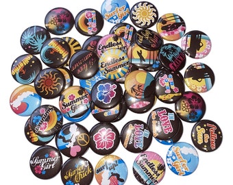 Surfing, 1", 1.25", Button, Surf Girl, Beach Theme, Surfer, Surf Board, Party Favor, Gift, Surf Theme, Surf Decor, Flatback, Pinback, WS001