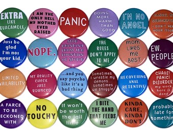 Funny Magnet, 1", 1.25", 1.5", 2.25", Button Magnet, Humor Magnet, Quotes, Funny Decor, Funny Quotes, Humor Theme, Humor, Q032