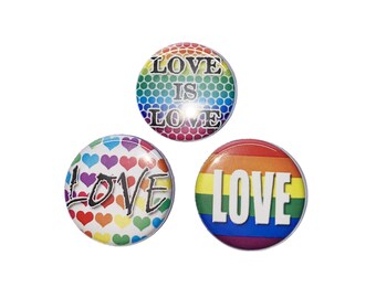 Gay Pride, 1", 1.25", 1.5", Button, Marriage Equality, Pride, Gay, Pride Theme, Pride Decor, Rainbow, LGBT, Flatback, Pinback, Badge, GP001