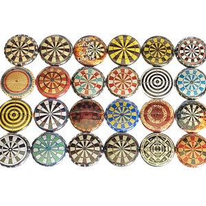 Darts Magnet, 1&quot;, 1.25&quot;, 1.5&quot;, 2.25&quot;, Button Magnet, Dart Decor, Dart Theme, Party Favor, Dart Board, Card Decor, GM012