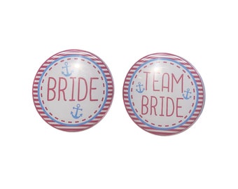 Bachelorette Party, Dark Pink, Sky Blue, 1.5", 2.25", Pinback Button, Bachelorette Pin, Party Favor, Bachelorette Cruise, Bridal, BW168