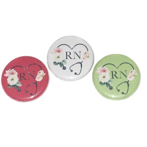 Nurse Magnet, Nurse Magnet, Stethoscope Magnet, 1&quot;, 1.25&quot;, 1.5&quot;, 2.25&quot;, Button Magnet, Nurse Theme, Nurse Decor, Nurse Gift, NU038