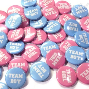 Gender Reveal, Pink, Blue, 1.25, 1.5, 2.25, Pinback Button, Baby Shower, Team Boy, Baby Reveal, Boy, Girl, Baby, Team Girl, VB101, VB121 image 2