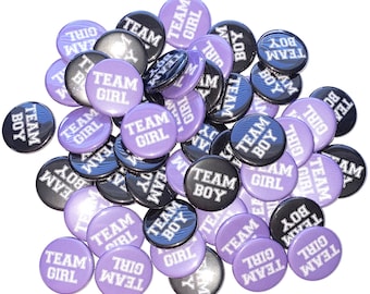 Gender Reveal, Black, Lavender, 1.25", 1.5", 2.25", Pinback Button, Light Purple, Baby Reveal, Baby Shower, Boy or Girl, Votes, VB150, VB111