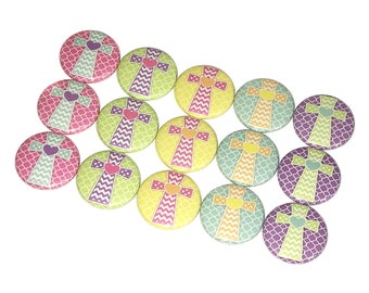 Crosses, Cross, 1", 1.25", 1.5", 2.25", Button, Sunday School, VBS, Christian, Religious, Faith, Flatback, Pinback, Pin, Badge, FT023