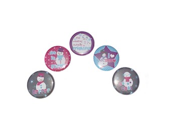 Snowman Magnet, 1", 1.25", 1.5", 2.25", Button Magnet, Snowmen, Snowman Theme, Winter Decor, Snowman Decor, Winter, Winter Decor, WT003