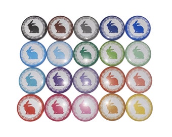 Rabbit Magnet, 1", 1.25", 1.5", 2.25", Button Magnet, Bunny Magnet, Rabbits, Bunny, Magnet, EA008