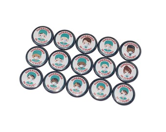 Medical Worker, 1", 1.25", 1.5", 2.25", Button, Scrub Theme, Scrub Decor, Medical Worker, Medical Scrubs, Medical, Flatback, Pinback, MP025