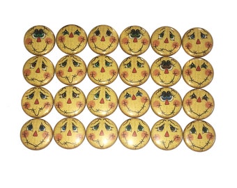 Scarecrow Magnet, Scarecrow, 1", 1.25", 1.5", 2.25", Button Magnet, Scarecrow Decor, Scarecrow Theme, Fall, Fall Theme, Fall Decor, FL003