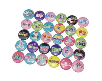 Best Friends, 1", 1.25", Button, Best Friend Gift, Best Friend Theme, Best Friend Flatback, Best Friend Pinback, Best Friend Badge, GR011