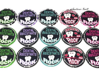 Dental Assistant Magnet, 1", 1.25", Button Magnet, Dentist, Dental Theme, Dentist, Dental Assistant, Tooth, Dental Decor, Party Favor, DT005