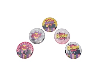 Girl, 1", 1.25", Button, Birthday, Party Favor, Flatback, Pinback, Badge, GR006