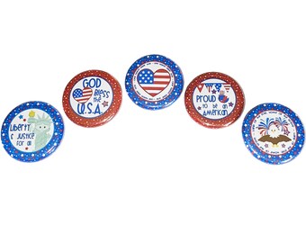 Patriotic Magnet, 1", 1.25", 1.5", 2.25", Button Magnet, Independence Day, USA Magnet, US, America, Patriotic Theme, Liberty, Eagle, PC018