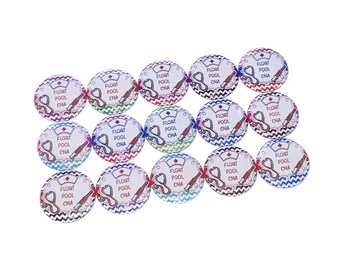 CNA Float Pool, 1", 1.25", 1.5", 2.25", Button, Certified Nursing Assistant, Float Pool, CNA Theme, Cna Gift, CNA, Flatback, Pinback, MP019